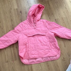Pink Quilted Hooded Jacket